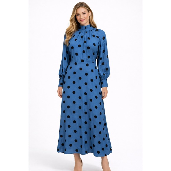 Reformation Dresses & Skirts - NWT Reformation Valentin Porto Polka Dot‎ Long Dress Size 10